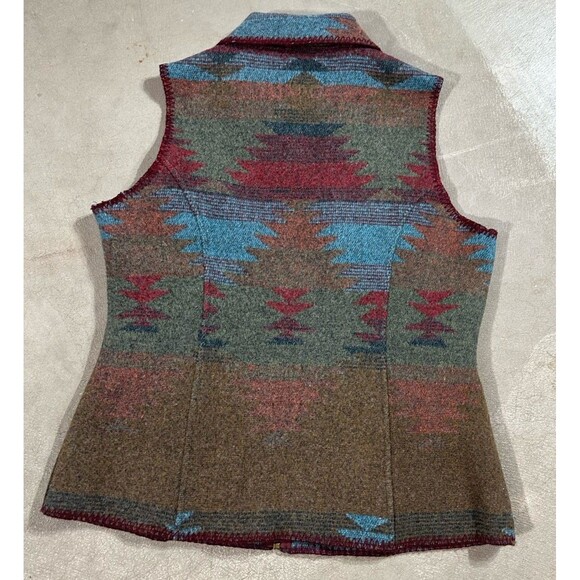 Territory Ahead Women's Size Small Wool Blend Vest Full Zip Collar Earth Nature - Picture 8 of 9